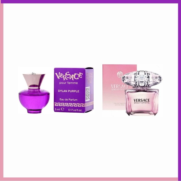VERSACE Dylan Purple & Bright Crystal Eau de Parfum Duo - .17 fl oz ea. … - Picture 1 of 10